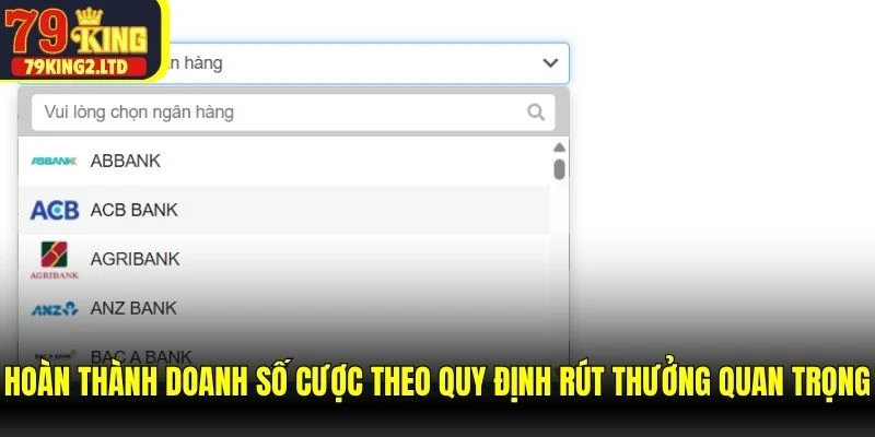 Hoàn thành doanh số cược theo quy định rút thưởng rất quan trọng
